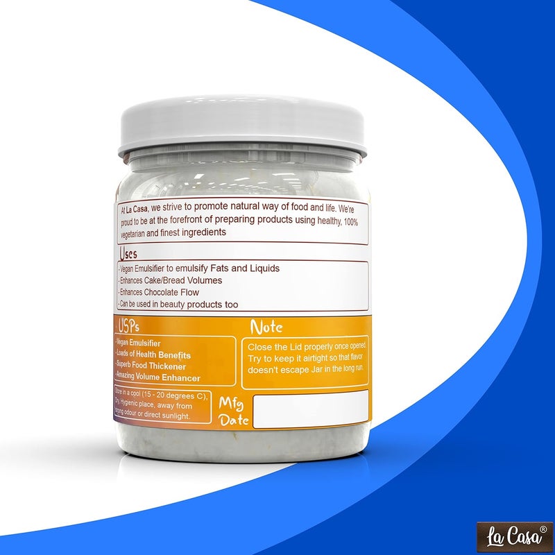 La Casa Natural Soya Lecithin Powder Food Grade VEGAN Emulsifier Thickener Volume Enhancer for Bakery Products Chocolates 200g - Image 2
