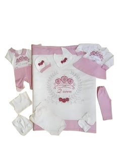 Generic Baby Shower Outfits Set with 11 Piece Newborn Clothes Set Perfect for Girls and Boys All-in-One Outfit Combines Style and Comfort Excellent Baby Shower Gift Pink 