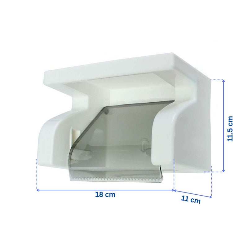 JERN حامل ورق المناديل مع حامل الهاتف، أبيض - Image 2