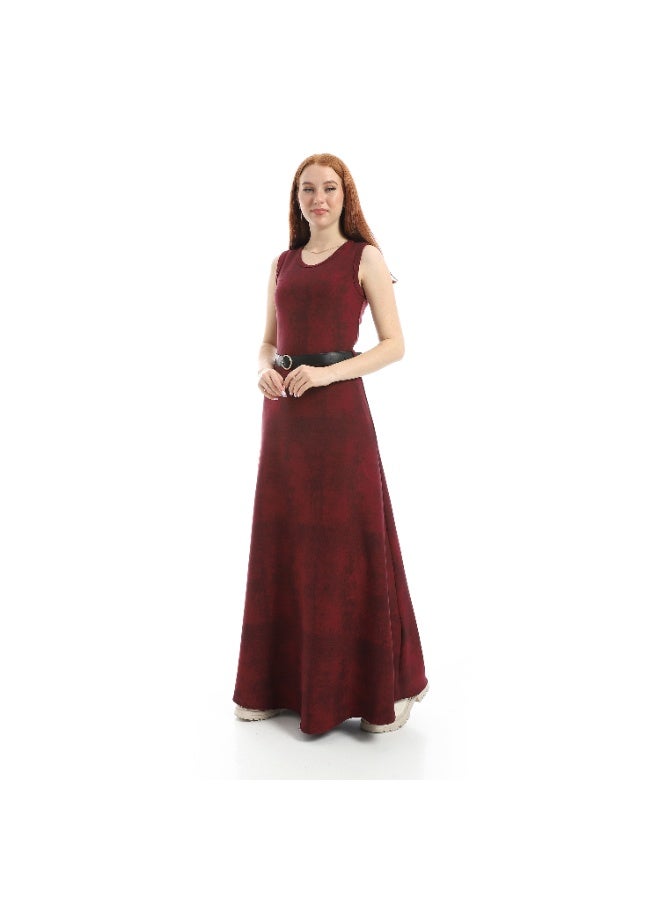 Coctail dress-4891-Dark Red - Image 2