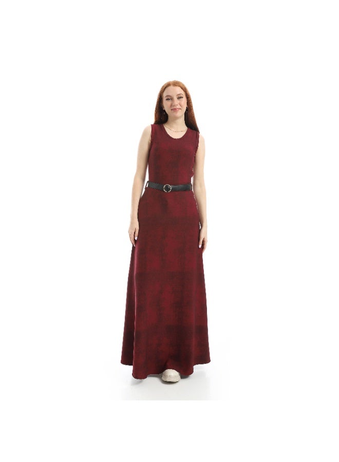 Coctail dress-4891-Dark Red - Image 1