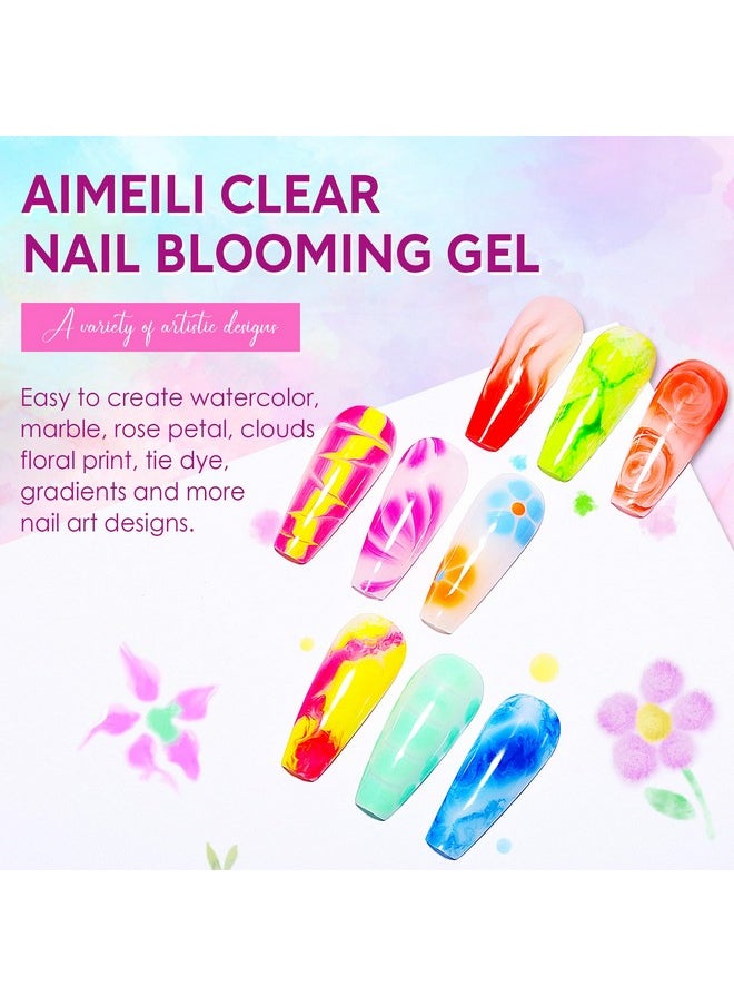 AIMEILI AIMEILI Nail Blooming Gel Nail Art Blossom Gel Soak Off U V LED Clear Blooming Gel for Spreading Effect, Marble, Floral Print Nail Art Design Manicure 10ml  - Image 2