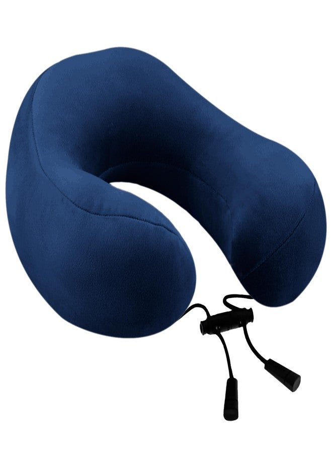 GREELI Super Soft Fiber Filled Neck Pillow Neck Rest Pillow with 5 Years Warranty (Navy Blue) - Image 1