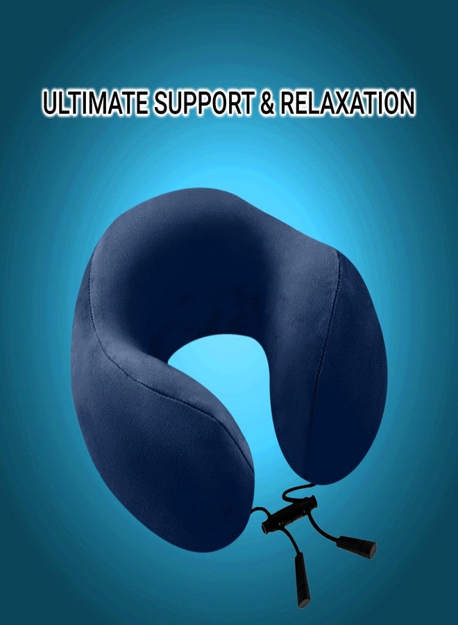GREELI Super Soft Fiber Filled Neck Pillow Neck Rest Pillow with 5 Years Warranty (Navy Blue) - Image 5