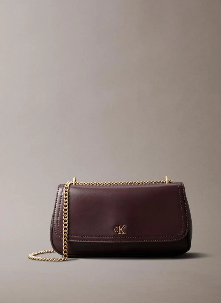 CALVIN KLEIN Logo detail Flap Over crossbody
