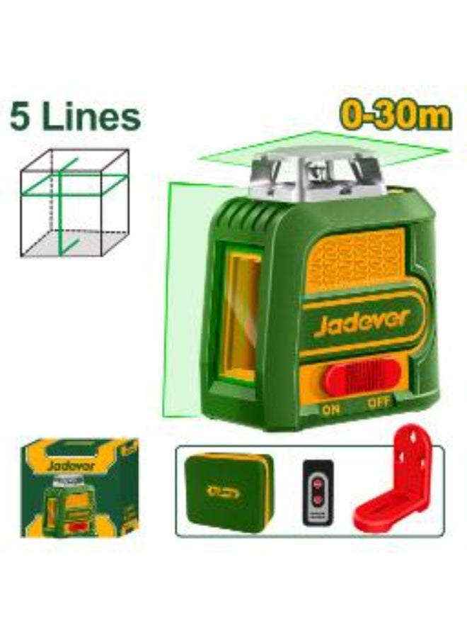 ميزان ليزر 30 متر 5 خط اخضر 
360° بالريموت كنترول  من جاديفر JDLE2M05