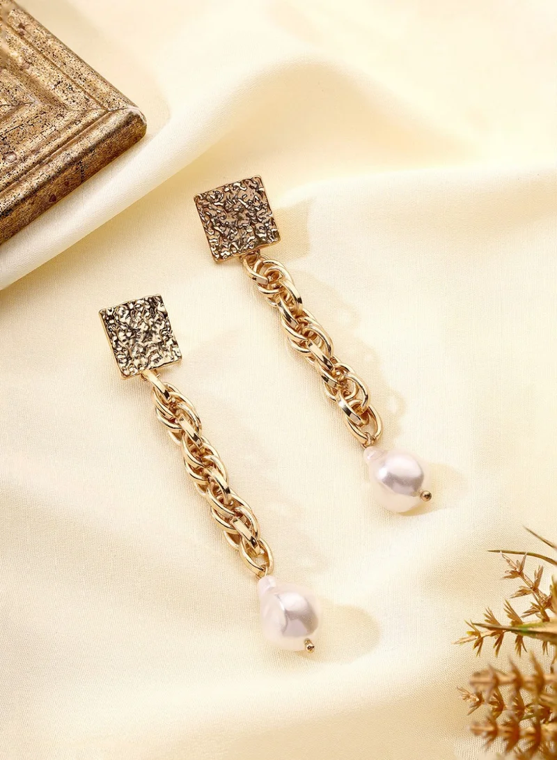 Priyaasi Beaded Contemporary Drop Earrings