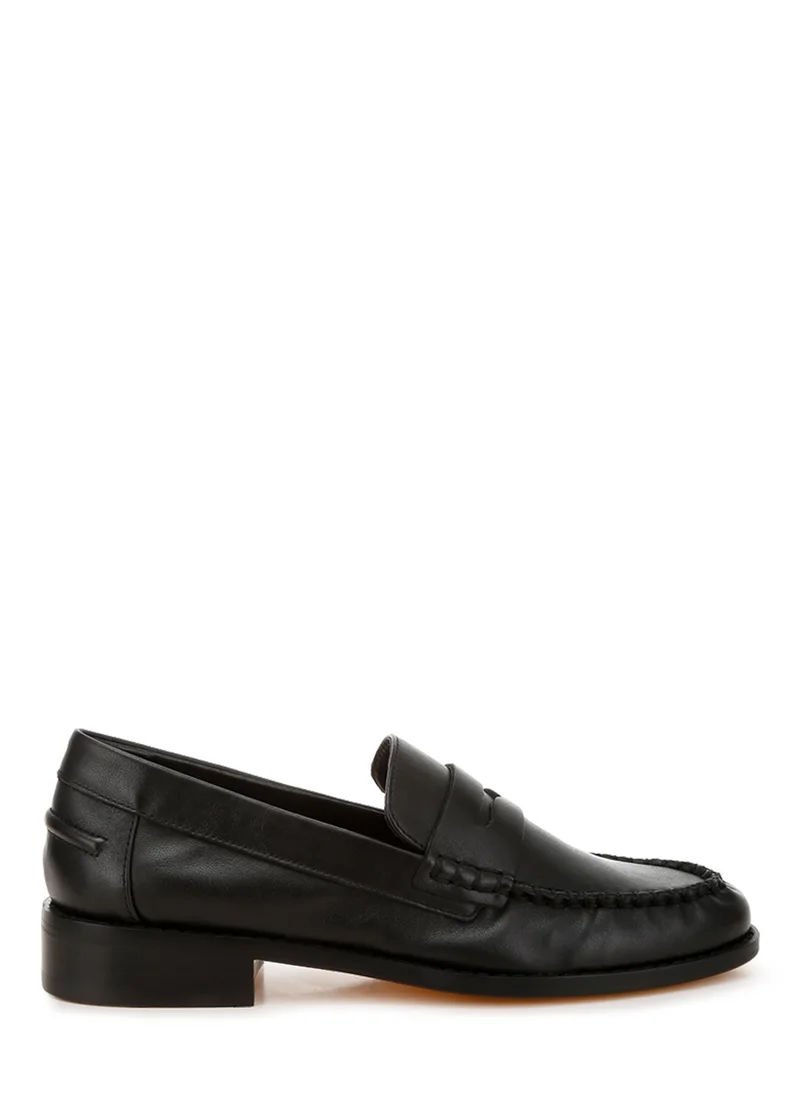 London Rag Genuine Leather Loafers in Black