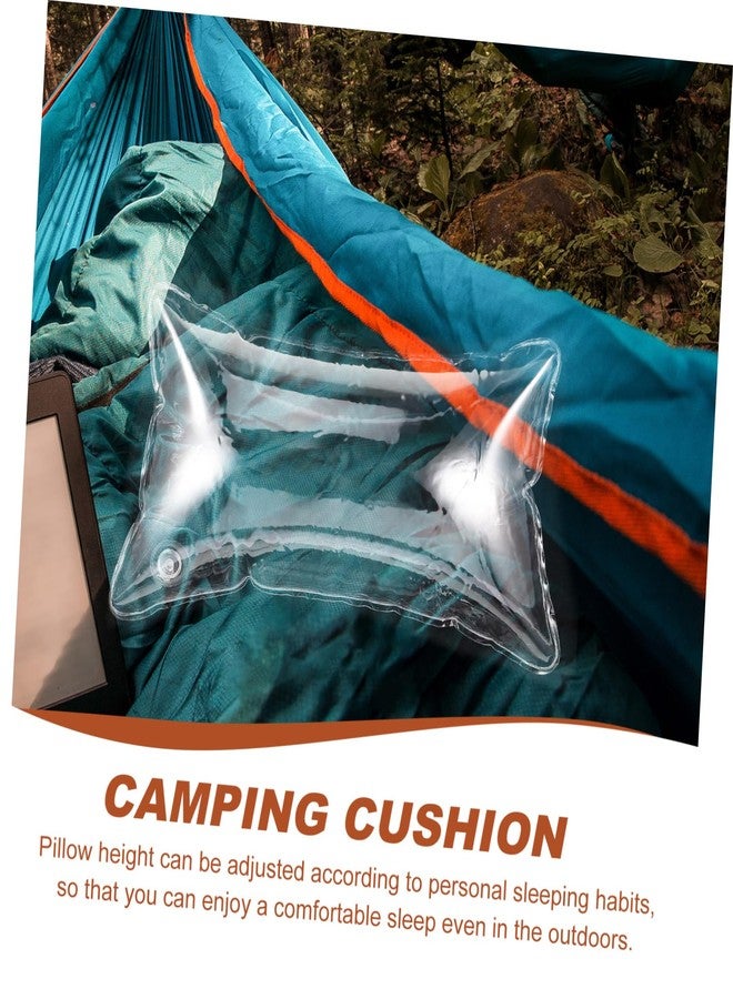 JECOMPRIS Inflatable Pillow Portable Clear Cushion for Camping Travel Outdoor Use Adjustable Height Lightweight Air Pillow 19.68X11.81X11.81In - Image 4