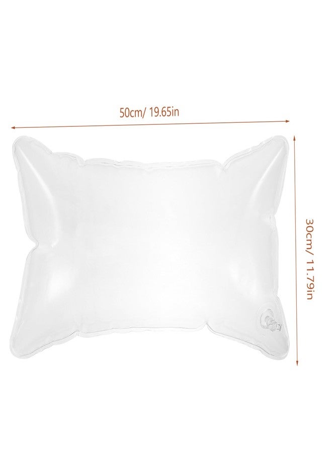 JECOMPRIS Inflatable Pillow Portable Clear Cushion for Camping Travel Outdoor Use Adjustable Height Lightweight Air Pillow 19.68X11.81X11.81In - Image 2