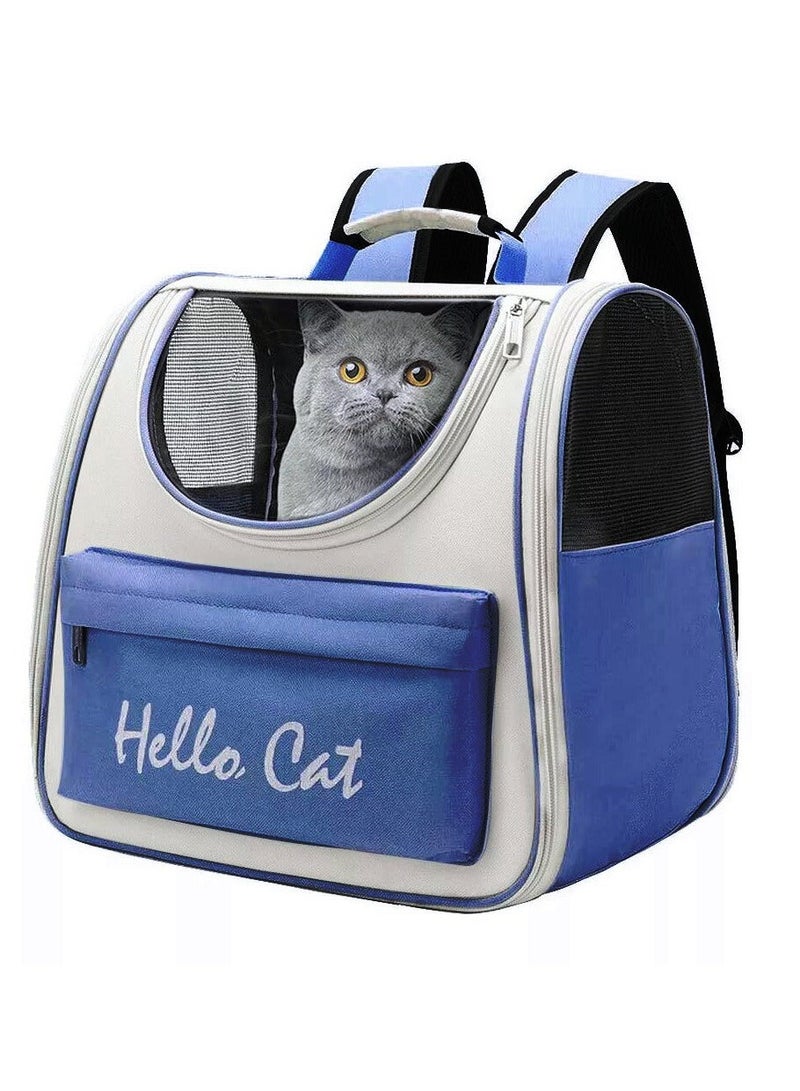 Cat Backpack Carrier – Spacious, Comfortable, and Breathable Pet Backpack for Cats and Small Pets – Safe, Secure, and Stylish Design for Travel, Hiking, and Outdoor Adventures – Clear View Window and Ventilated Mesh for Comfort