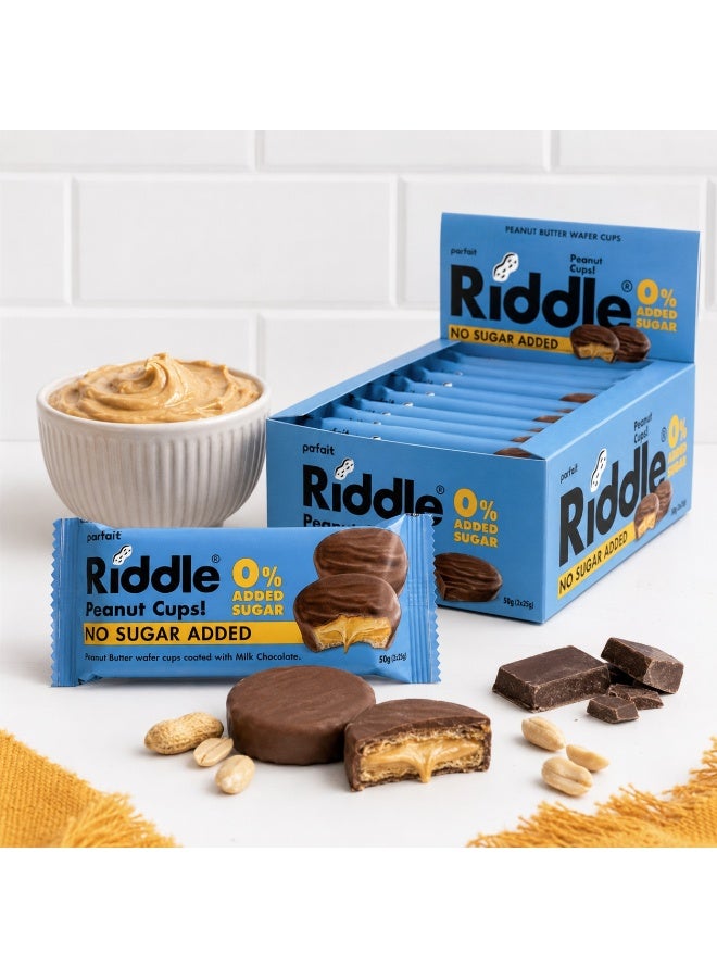 dovember Riddle Peanut Butter Cups High-protein (7g per piece), sugar-free, healthy snack suitable for those on a diet Pack 15 x 50 g - Image 3