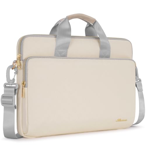 KIZUNA Laptop Sleeve Case 15.6 Inch Computer Shoulder Bag for for MacBook Air 15 M2/MacBook Pro M1 M2 Max/16 Lenovo Legion Slim 5i Gen 8/16" IdeaPad Slim 5/Gaming 3i/HP Envy x360 15/Dell XPS 15,Beige
