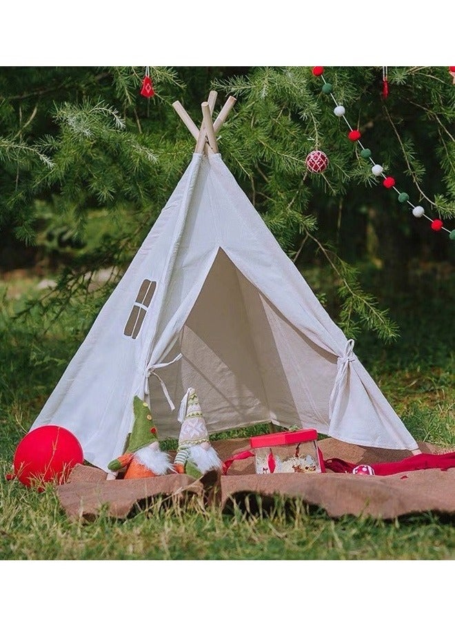 BLOOMING TIME Kid's Spire Game Tent, Outdoor Camping, Indoor Games, Parent Child Interaction, Friends Gathering, Full Of Atmosphere, White  - Image 1