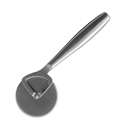 Boska Stainless Steel Pizza Cutter - Copenhagen Multifunctional Pizza Wheel Cutter - Handheld Food Slicer - Silver Non-Stick Adjustable Roller - Dishwasher Safe - For Kitchen Cooking - Image 1