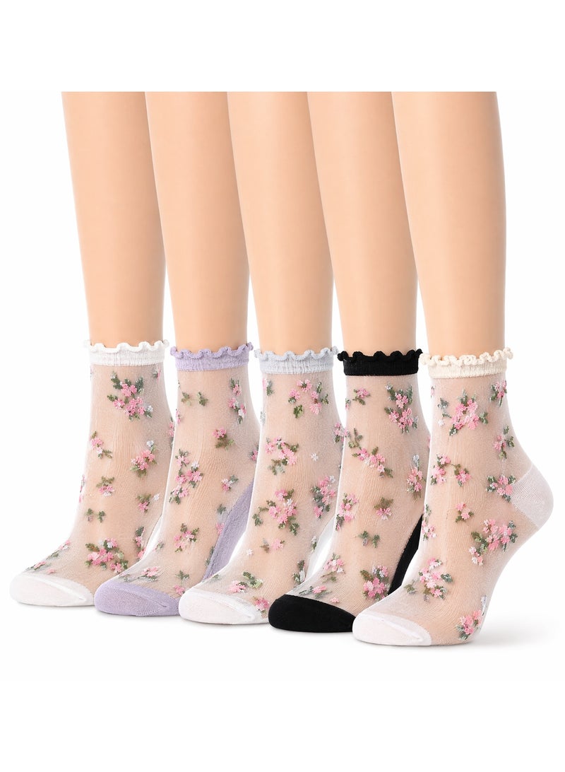 Women Sheer Socks Sheer Ankle Socks for Women and Girls - Image 1