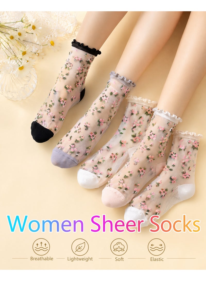 Women Sheer Socks Sheer Ankle Socks for Women and Girls - Image 2