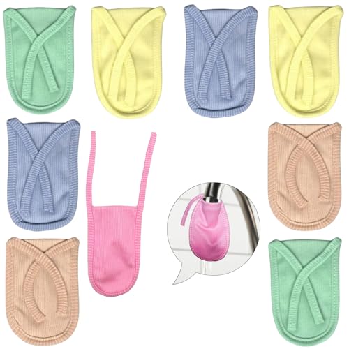 Sangpri 10-Pieces Double Layered Reusable Cotton Water Filter Tap Cover Cloth for Home, Kitchen, Public Places Drinking (Multicolor) - Image 1