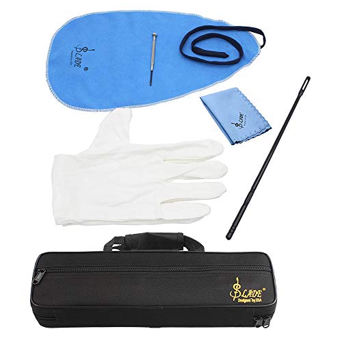 Mowind Mowind 16 Holes C Flute Case 600D Foam Cotton Padding Flute Cleaning Kit Set Cleaning Cloth Stick Cork Grease  - Image 1