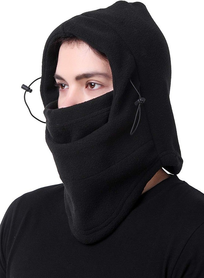 Motoway 6 in 1 Polar Fleece Balaclava Bike Ski Mask (Black) - Image 2