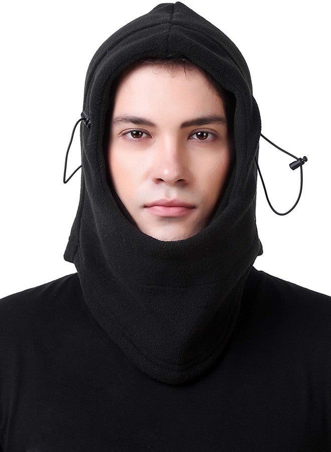 Motoway 6 in 1 Polar Fleece Balaclava Bike Ski Mask (Black) - Image 3