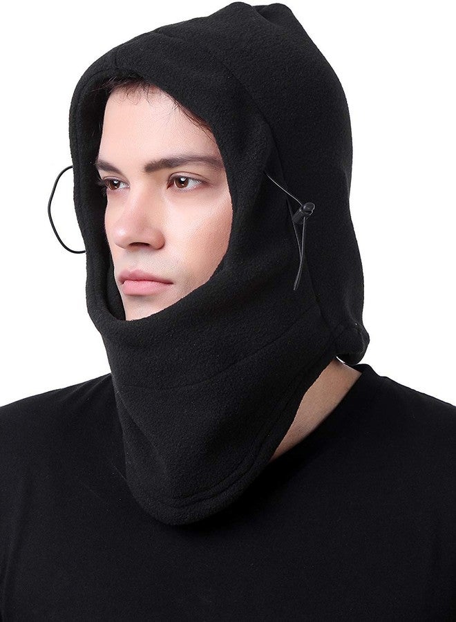 Motoway 6 in 1 Polar Fleece Balaclava Bike Ski Mask (Black) - Image 4