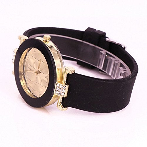CdyBox 6 Assorted Ladies Women's Wrist Watch Rhinestone Crystal Watch Silica Gel Wristwatch - Image 2