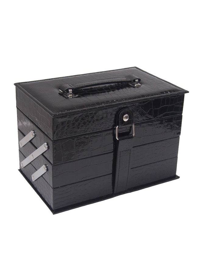 CAMEO Matte All In One Makeup Kit Crocodile Leather Black  - Image 3