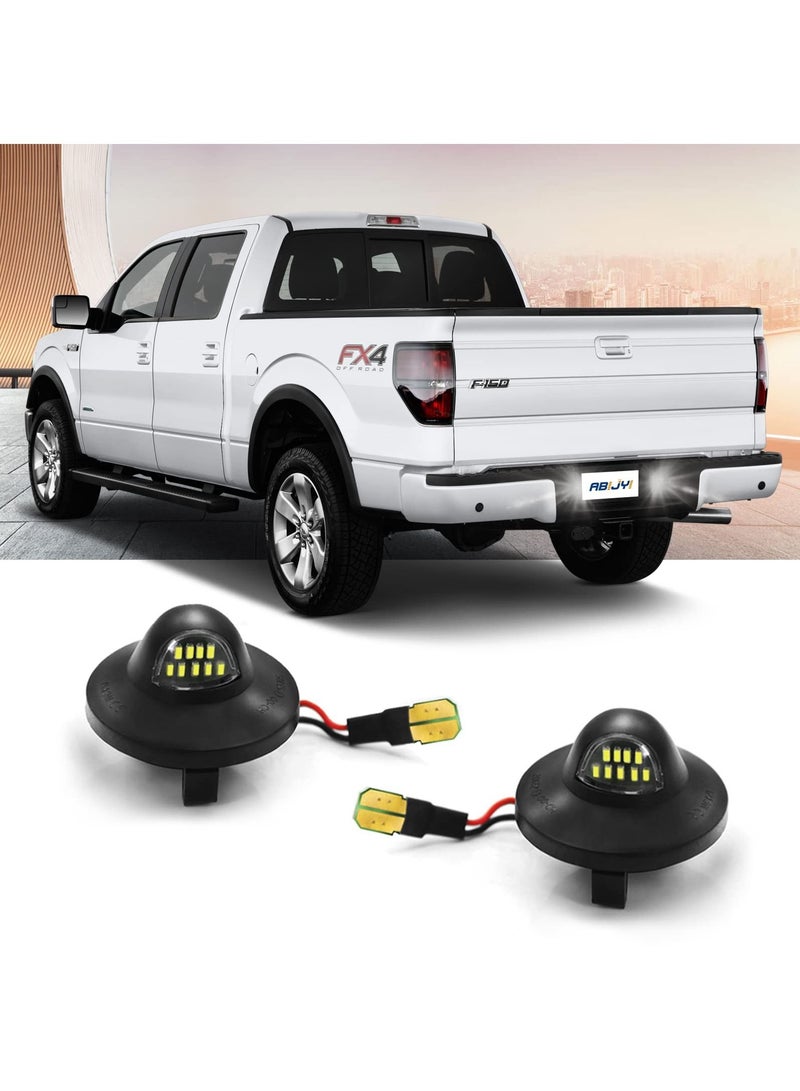 KASTWAVE License Plate Light Assembly, 2PCS LED Lamp Assembly Suitable for Ford F150 F250 F350 Super Duty Ranger Expedition Explorer Bronco Excursion  - Image 1