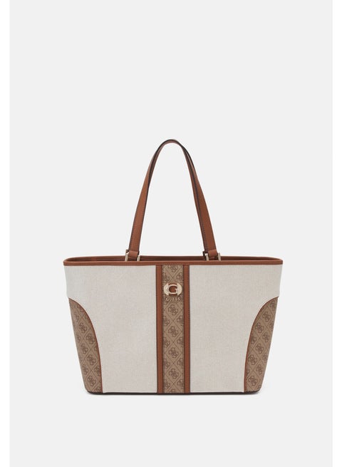 Guess KERIMA TOTE - Handbag - natural/Light Brown