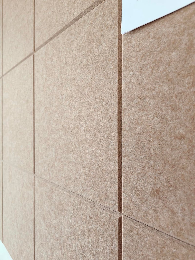 DECORITA Large Cork Board Alternative - 47"x35" 12 Pack Felt Wall Tiles with Safe Removable Adhesive, Cork Wall Tiles for Walls Cork Board for Office Pin Board Tack Board Cork Board 48 x 36 - Suntan - Image 5