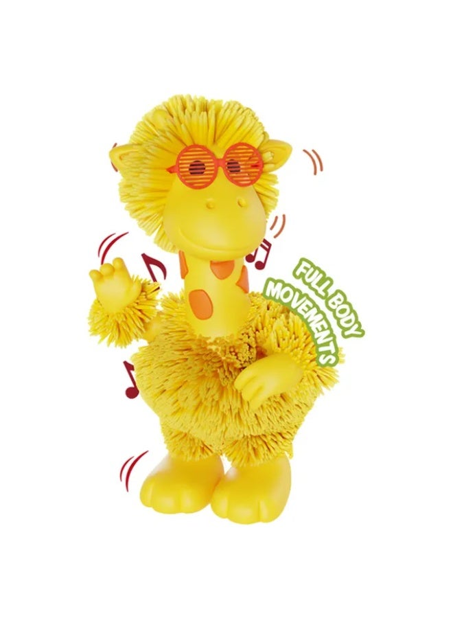 EOLO Jiggly Pup – Gigi the Dancing Giraffe 30.48 cm – Interactive Rubber Pet with Full‑Body Movement, Music & Stretchy TPR Hair – Ages 4+ - Image 2
