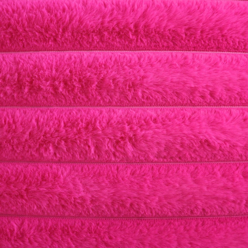 FUTEI -FUTEI HOT PINK مخططة مزخرفة أغطية وسادة 22 × 22 بوصة من 2 مربع زخارف الزخارف أريكة وسادة ناع - Image 4