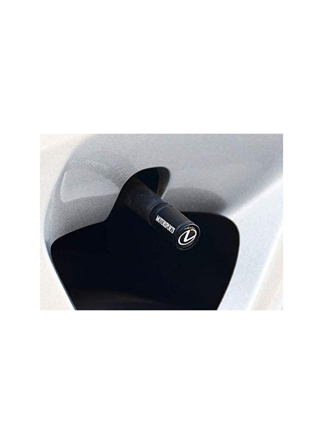 S-TOP Aluminum Alloy Tire Air Valve Caps Stems for Lexus - 4 Pieces Per Set (Black) - Image 1