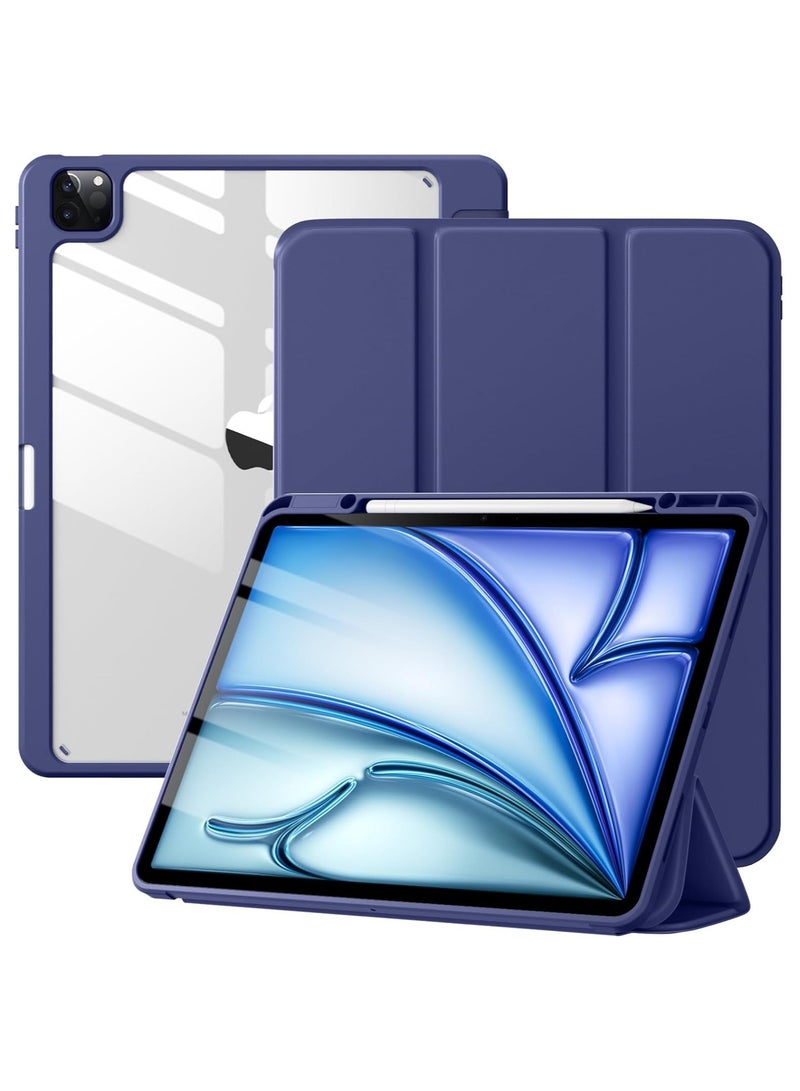 Smart Folio Stand Leather Case Cover for iPad Pro 11 inch  Dark Blue , Protective Case Cover For iPad Pro 11 Dark Blue - Image 1