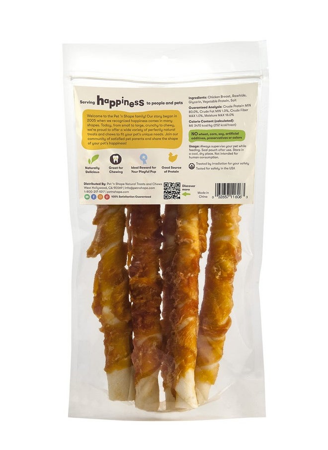 Pet 'n Shape Pet 'n Shape Chik 'n Hide Twist - Chicken Wrapped Rawhide Natural Dog Treats, Large, 6 Count  - Image 2