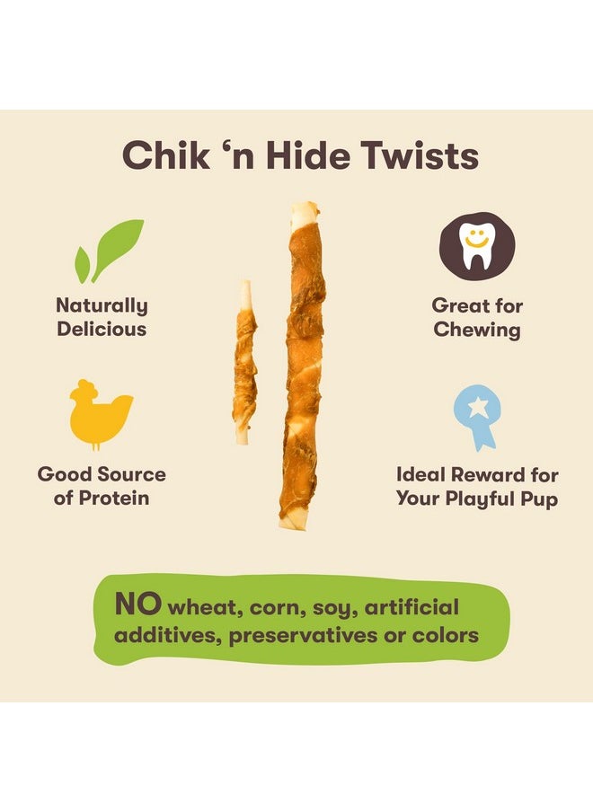 Pet 'n Shape Pet 'n Shape Chik 'n Hide Twist - Chicken Wrapped Rawhide Natural Dog Treats, Large, 6 Count  - Image 4