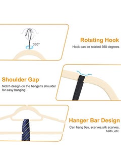 Arabest 50 Non-slip Slim Hangers, Space-Saving and Durable for Suits, Shirts and Pants  - Image 2