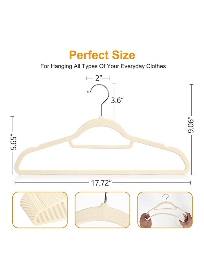 Arabest - 50 Non-slip Slim Hangers, Space-Saving and Durable for Suits, Shirts and Pants - Image 1