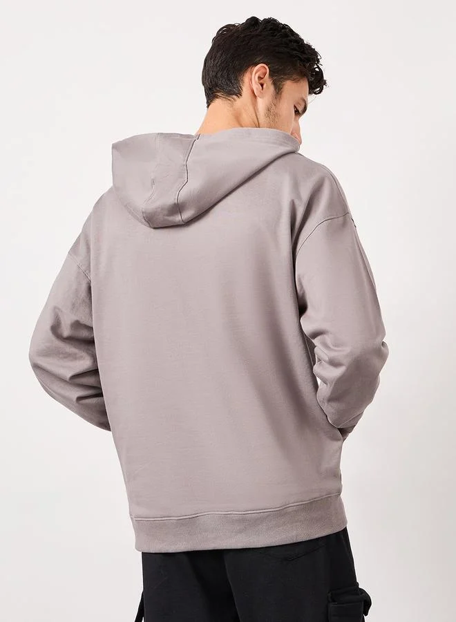 ستايلي Tiger Placement Print Fleece Oversized Hoodie