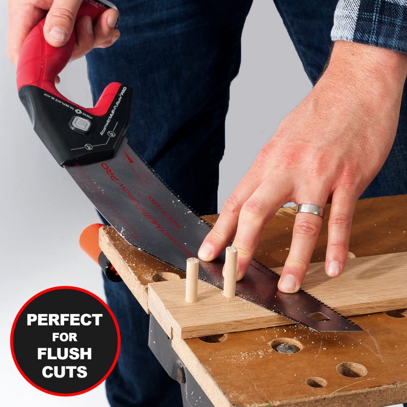 Roamwild Multi Pull Saw PRO Japanese Double Edge Pullsaw â€“ 12 inch/30cm 14 TPI & Unique Angled 6.5 inch/17cm 22 TPI - Nail Puller & Hammer - Image 5