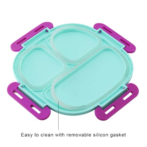 SKi Homeware SKI Baker Steel Lunch Box for Kids, 3 Compartment Insulated School Tiffin with Spoon, Leak-Proof, BPA Free, Bento Box for Boys & Girls, Birthday Gifts, Party Favours - Masha & the Bear - Image 4