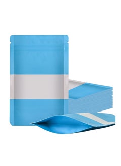 Y&D 100 Pieces Smell Proof Mylar Bags Resealable Food Storage with Clear Window Foil Pouch Stand-up for Self Sealing Supplies  - Image 1