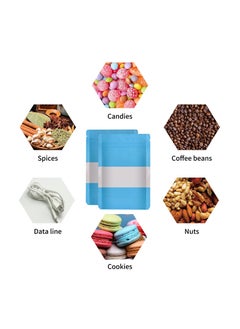 Y&D 100 Pieces Smell Proof Mylar Bags Resealable Food Storage with Clear Window Foil Pouch Stand-up for Self Sealing Supplies  - Image 5