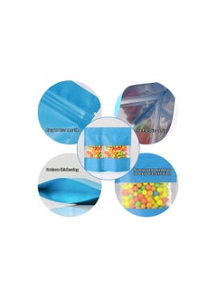 Y&D 100 Pieces Smell Proof Mylar Bags Resealable Food Storage with Clear Window Foil Pouch Stand-up for Self Sealing Supplies  - Image 3
