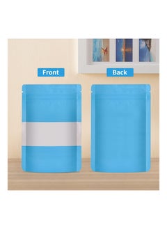 Y&D 100 Pieces Smell Proof Mylar Bags Resealable Food Storage with Clear Window Foil Pouch Stand-up for Self Sealing Supplies  - Image 2