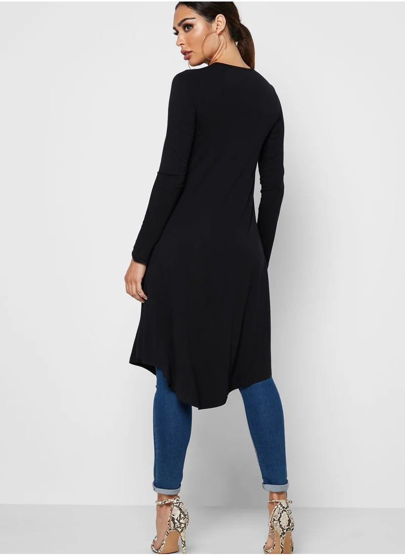 Desert Cove Crew Neck Asymmetric Dress