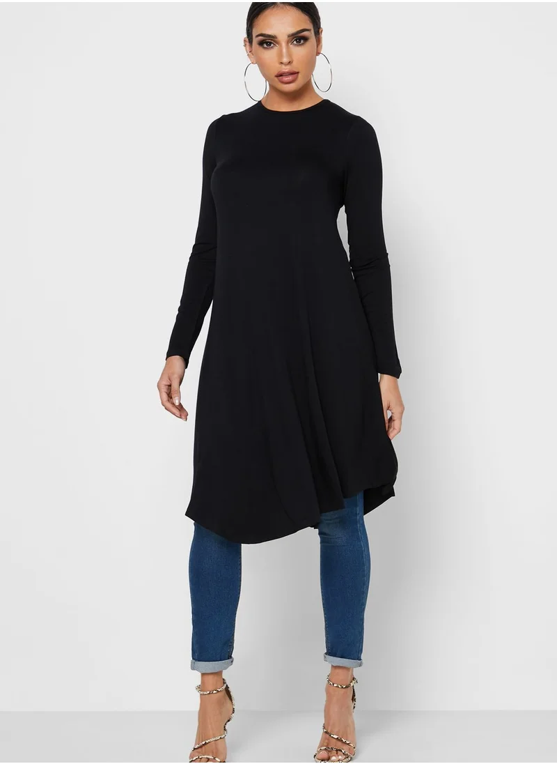 Desert Cove Crew Neck Asymmetric Dress