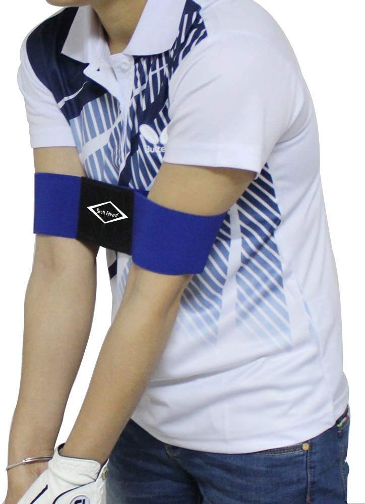 Scott Edward Pro Golf Swing Training Aid, Swing Correcting Arm Band Correct Training Swing Gesture Alignment Practice Tool for Golf Beginners (Blue) - Image 2