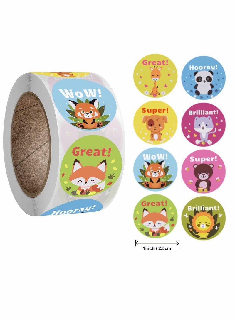 KASTWAVE Reward Stickers for Teachers, KASTWAVE 1000pcs Teacher Motivational Stickers for Kids,deal Stickers for Kids Behavior incentives1 Inch,  Animal Stickers,... - Image 5